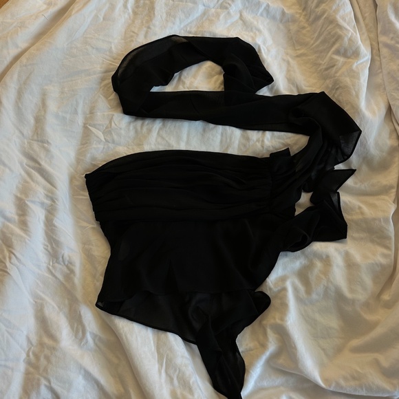 Danielle Guizio Chiffon Wrap Around Top Size S - Picture 6 of 8